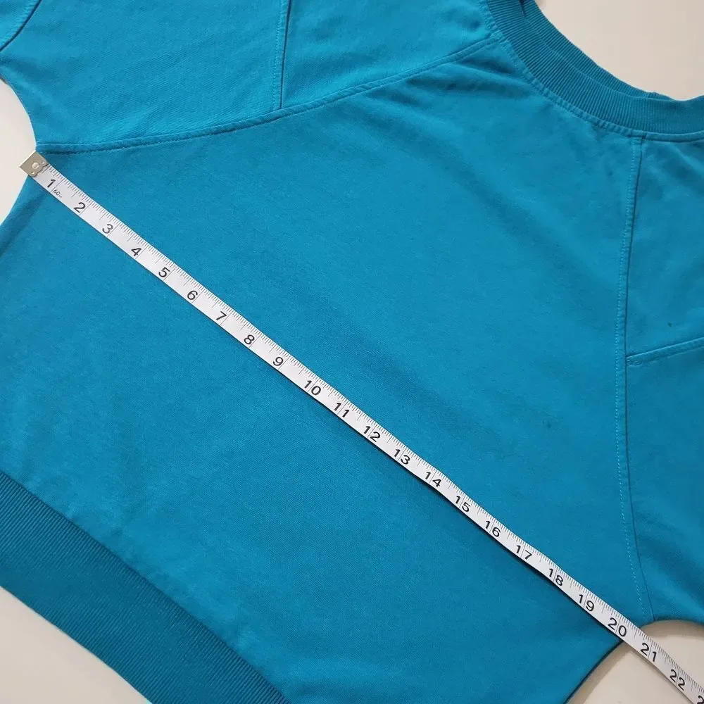 Merokeety Women's Teal Long Sleeve Pullover Top and Shorts Lounge 2-Piece Set